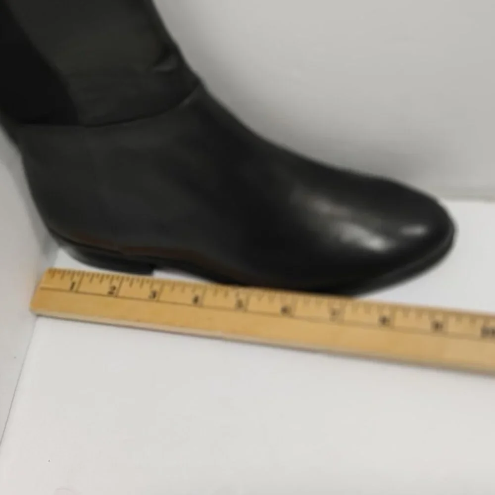 NWT Michael Kors Bromley Boots Womens Size 5 Over The Knee Black Leather Zip NEW